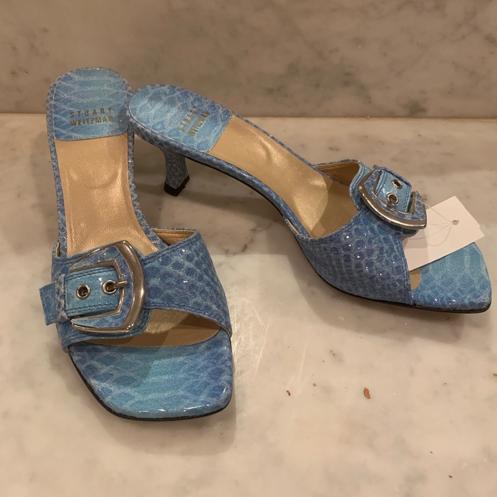Blue Fish Scaled Stuart Weitzman Heels